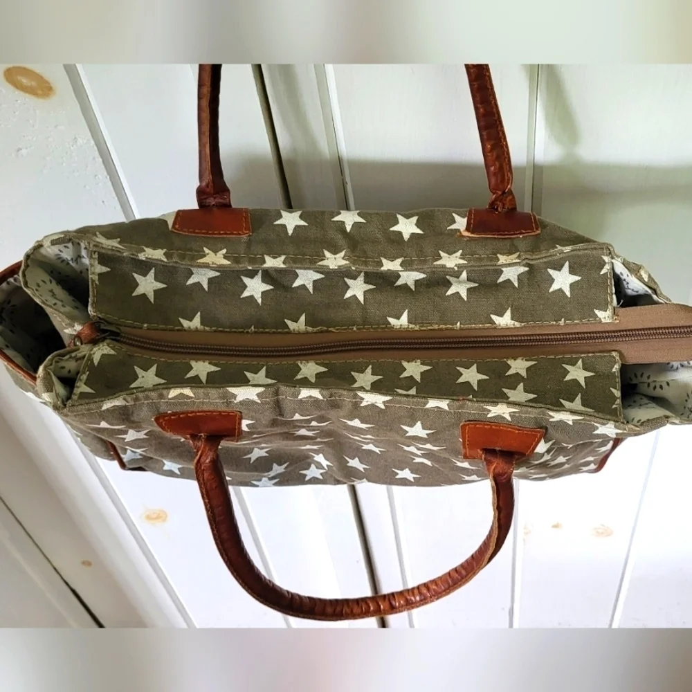 Myra Bag Freedom Of Stars Top Zip Top  Handle Bag